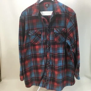O’Neill Glacier Plaid SuperFleece Shirt Mens 4XLT Snap Front Jacket Warm Soft - Picture 1 of 10