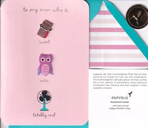 Papyrus Mother's Day Card to My Mom who is Sweet, Wise, Totally Cool - Picture 1 of 1