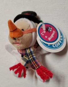STARBUCKS BEARISTA imán oso 1999 mini muñeco de nieve navideño usado con etiqueta - Imagen 1 de 10