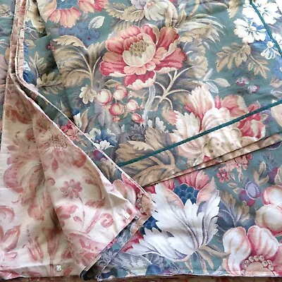 Vintage Crown Craft Queen Reversable Duvet Cover Sham Set Multicolor Floral - Image 1 of 4