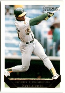 1993 Topps #750 Rickey Henderson Gold   Oakland Athletics