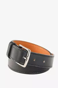 Hermes Etriviere Double Jour Wrap Black Leather Silver Buckle Bracelet - Picture 1 of 7