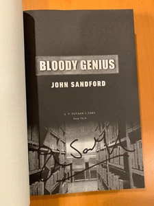 SIGNED Bloody Genius by John Sandford HC 1/1 +PHOTO - Bild 1 von 7