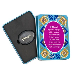 Decorative Metal Gift Box w/Poem & Inspirational Sentiment Stone - DREAM - Picture 1 of 4