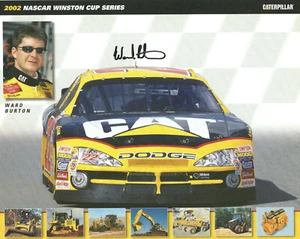 WARD BURTON HAND SIGNED 8x10 COLOR PHOTO+COA GREAT NASCAR DRIVER - Picture 1 of 1