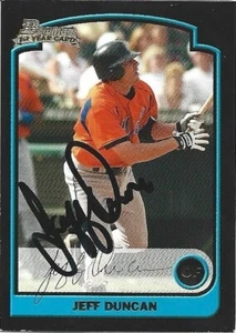 2003 Bowman Draft Picks & Prospects Jeff Duncan Signed Card - Picture 1 of 1