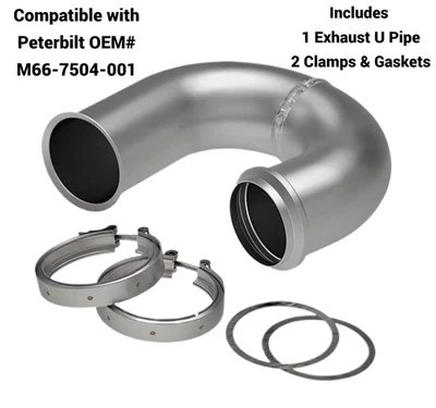 Kit de tubo en U de escape estilo Automann Peterbilt 579 compatible con OEM# M66-7504-001 Foto 1 de 3