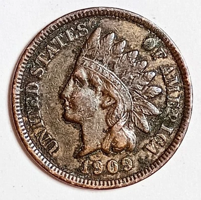 Indian Head Penny"1"Coin Lot 1909 *VERY NICE *FULL LIBERTY* $FREE SHIPPING$ #810 - Image 1 of 2