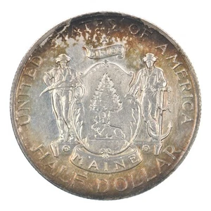 1920 Maine Commemorative Half Dollar Beautiful Tone *0242 - Picture 1 of 3