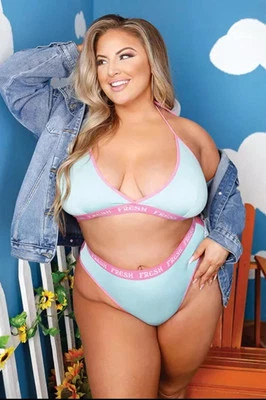 FANTASY LINGERIE Vibes FRESCO Halter Bralette & Booty Shorts | TALLA ÚNICA REINA | Foto 1 de 4