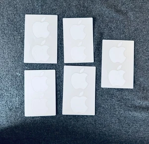 Set of x5 Apple Stickers (genuine; new) - Afbeelding 1 van 1
