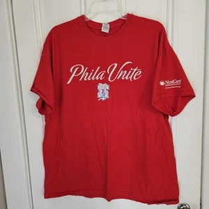 Philadelphia 76ers Para hombres XL Gildan Phila Unite NBA Camisa Manga Corta Roja - Imagen 1 de 7