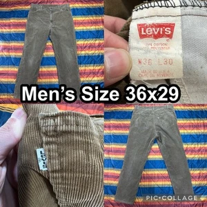 Vintage Levi’s 515 Brown Corduroy Pants Made In USA Men’s Size 36x29 - Picture 1 of 12