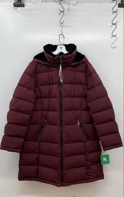 NWT Andrew Marc Women's Burgundy Puffer Jacket - Size XL - Image 1 of 4