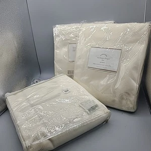 POTTERY BARN Solid Natural Outdoor Grommet Curtain Drape-50 x 96" NEW/Open Bag - Picture 1 of 12