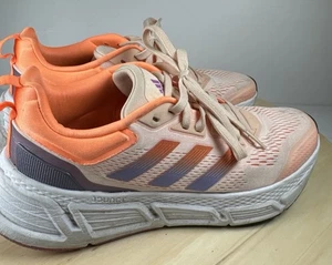 Adidas Questar Running Shoes Size 9 Orange Gray Mesh Trainers Sneakers Women’s - Picture 1 of 17