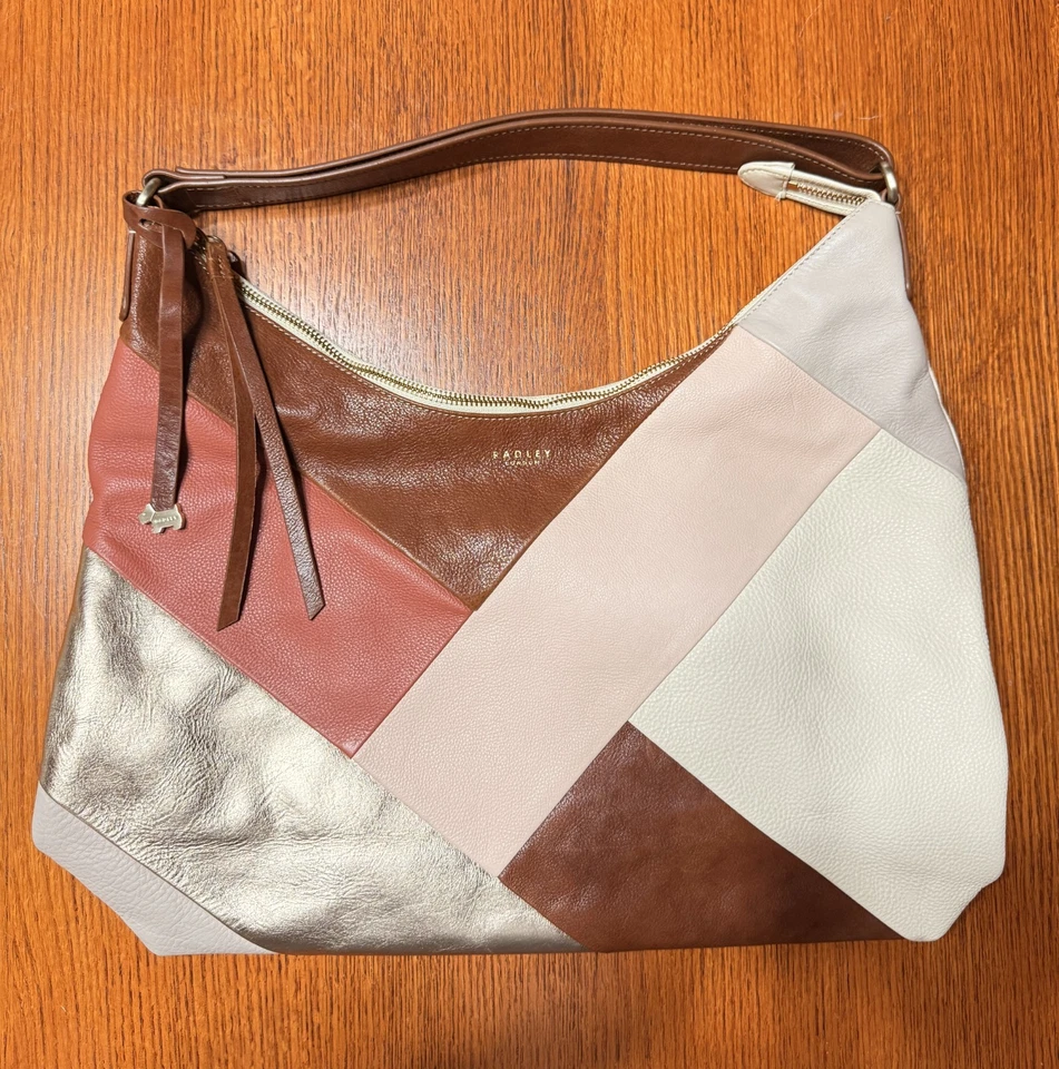 Bolso HoBo Radley London Grande de Cuero Oxleas Cremallera Superior, Bloque de Color, Retazos Foto 1 de 4
