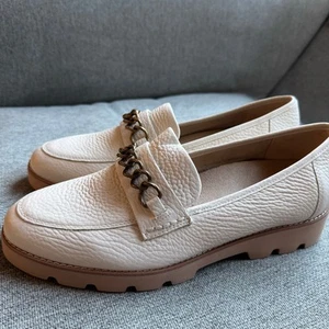Mocasines sin cordones Vionic Emalyn de cuero caído crema cómodos informales 10 - Imagen 1 de 12