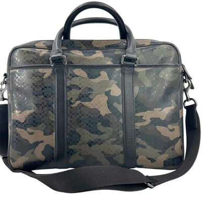 Auténtico maletín Coach Camo Signature para hombre portátil bolsa de trabajo estilo F70850 Foto 1 de 4