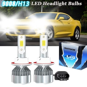 9008 H13 LED Headlights Bulbs For Chevrolet Camaro 2010-2015 High Low Beam White - Picture 1 of 11