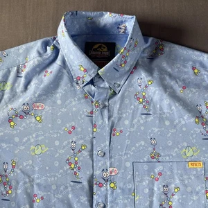 RSVLTS Hemd Herren Large Blau Jurassic Park 30th Anniversary Mr DNA Kurzarm - Bild 1 von 8
