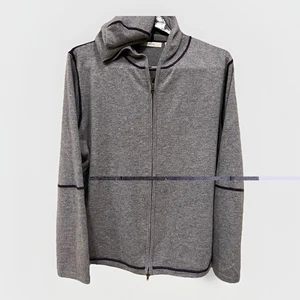 NIEMAN MARCUS Suéter con Capucha de Cachemira para Mujer XL Gris Cremallera Completa Cárdigan - Imagen 1 de 7