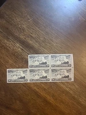 1948 - IMMORTAL CHAPLAINS -  Block of 5 Vintage U.S. Postage Stamps - Image 1 of 2