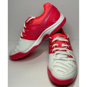 Asics Gel Court White Pink Athletic Tennis Shoes Sneakers Women's Size 5 - Picture 1 of 12