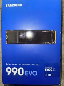 Samsung 990 EVO 5.0 2TB PCIe NVMe Internal SSD MZ-V9E2T0B/AM - Picture 1 of 3