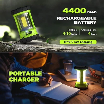 Linterna LED Recargable Camping Senderismo 3000lm Funciona con Batería 5 Modos de Luz Foto 1 de 4