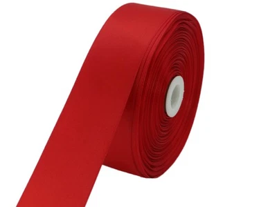Red Double Faced Satin Ribbons 1-1/2 inch Flower Boutique Gift Wrapping Ribbo... - Image 1 of 4