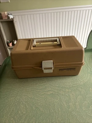 Caja de aparejos de pesca vintage Old Pal, Woodstream PF1050 2 bandejas/versión bronceada 12" Foto 1 de 4