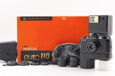 3Lens Set【MINT+ in Box】 Pentax Auto 110 Film Camera w/ 18mm 24mm 50mm f2.8 JAPAN - Image 1 of 4