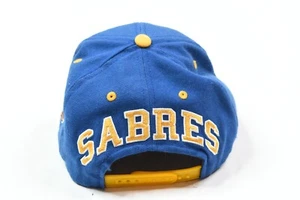 Vintage Buffalo Sabres Snapback Hat Mens Blue Yellow American Needle - Picture 1 of 9