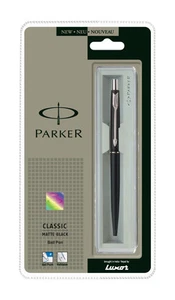 NEW PARKER CLASSIC MATTE BLACK CT BALL POINT PEN WITH LOWEST CHARGES - Picture 1 of 1