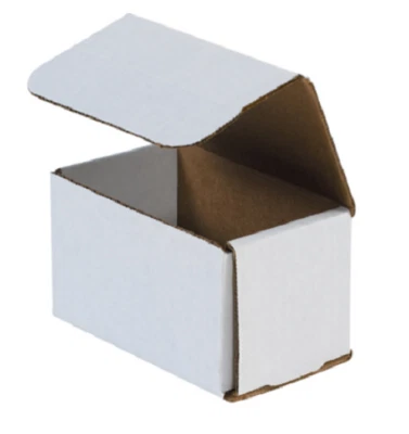 Pack of 10 Strong Corrugated Mailer 5x3x3 White Small Folding Mailing Box Light - Image 1 of 3