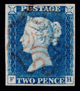 1840 2d Piastra Blu Pallido 1 FH 4m Superba Croce Rossa Maltese IN OTTIME CONDIZIONI/FU Cat. £1.250,00 - Foto 1 di 1