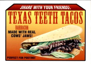 Garbage Pail Kids Network Spews 2017 #21 tacos dentales de Texas/226* - casi nuevo - Imagen 1 de 2