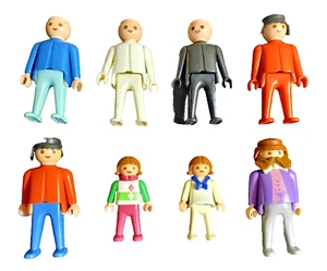 8 Vintage Playmobil Figures: 5-1974, 2-1981 & 1-1986 - All but 1 Geobra - Picture 1 of 1
