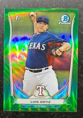 2014 Bowman Chrome Draft Green Refractor Luis Ortiz #26 110/150 - Image 1 of 2