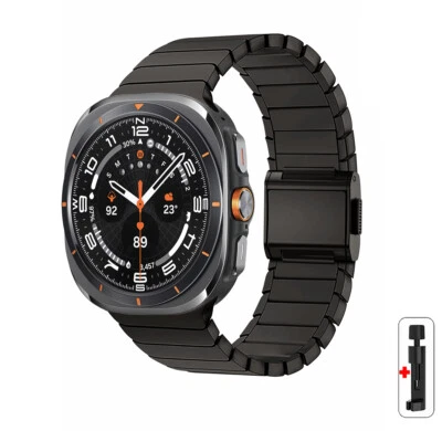 Correa magnética de acero inoxidable para reloj Samsung Galaxy Ultra 47 mm correa sin huecos Foto 1 de 4