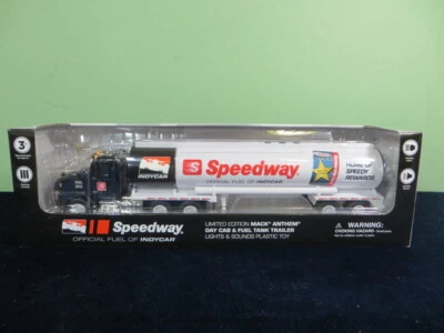 Speedway Mack Anthem Day Cab Fuel Tanker Trailer 5th In Series Lights Sounds NIB - Image 1 of 4