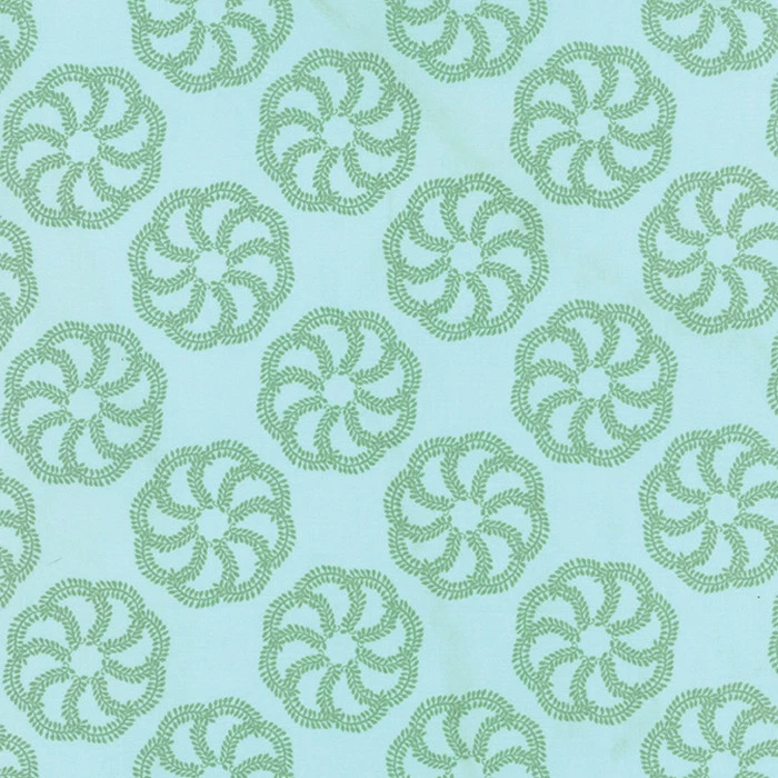 Moda Aria Fern Waterfall Kate Spain 100% Cotton Quilt Fabric Aqua Green 30" - Image 1 of 1