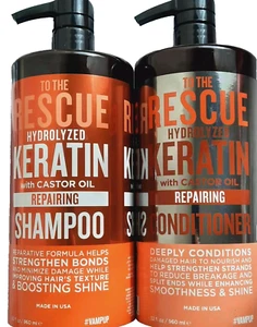 Hdrolizado Keratina + Aceite de Ricino Reparar Champú y Acondicionador Al - Imagen 1 de 4