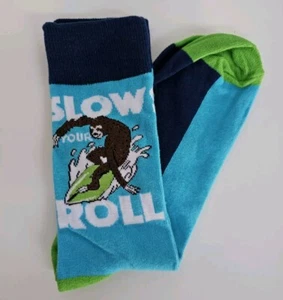 NWOT TWO LEFT FEET Sloth Slow Your Roll Socks Men 8.5-13/Women 10-12.5 - Picture 1 of 6