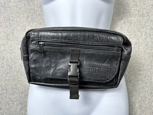 Vintage Citi Sport Fanny Pack Black 80s 90s Retro Waist Adjustable Pockets - Foto 1 di 16