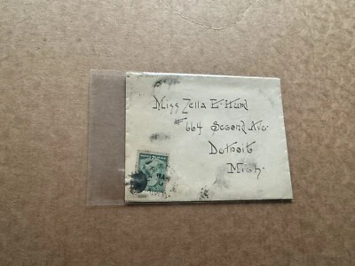 US 1890s Cover +RPO Postmark + Early Railway Post Office Mail +Unclear Year - Image 1 of 3