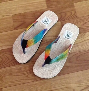 Tie Dye Hemp Flip Flop - Picture 1 of 9