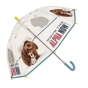 Secret life of Pets Ombrello Trasparente Bambini Ombrellino a Copula Parapioggia - Foto 1 di 2