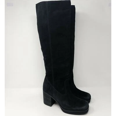 Botas para mujer Zodiac Padma de gamuza caña alta plataforma - negras talla 9,5 M Foto 1 de 4